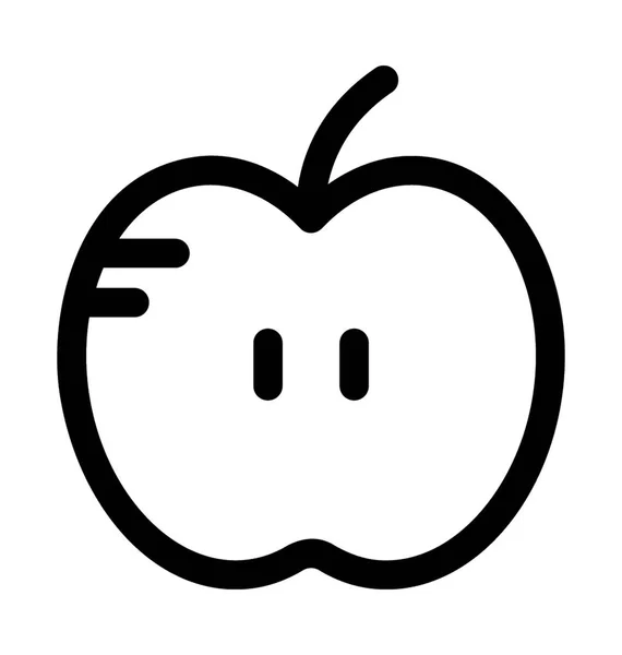 Apfel Umrissvektorsymbol — Stockvektor