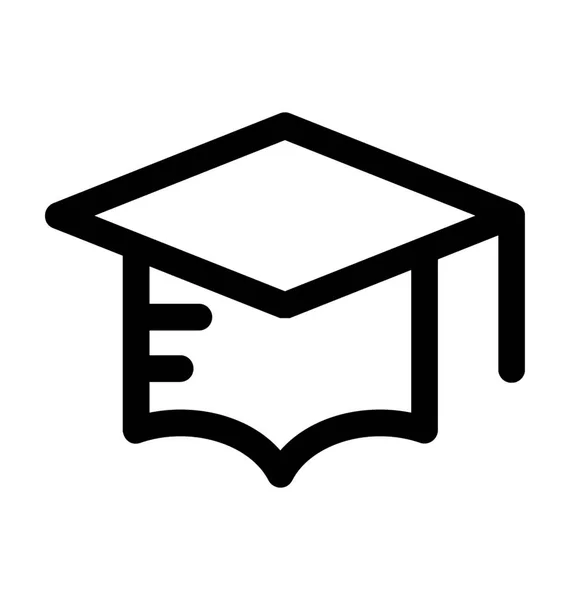 Mortarboard overzicht Vector Icon — Stockvector