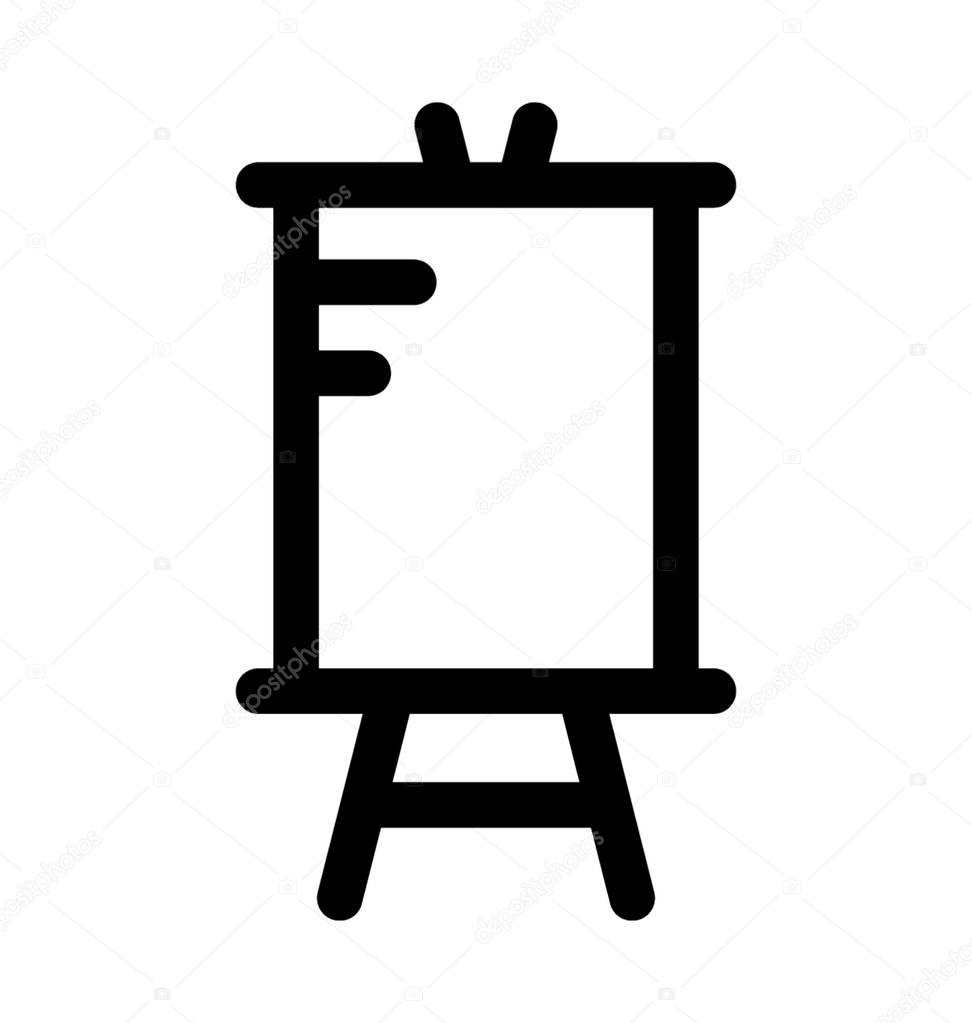 Whiteboard Outline Vector Icon