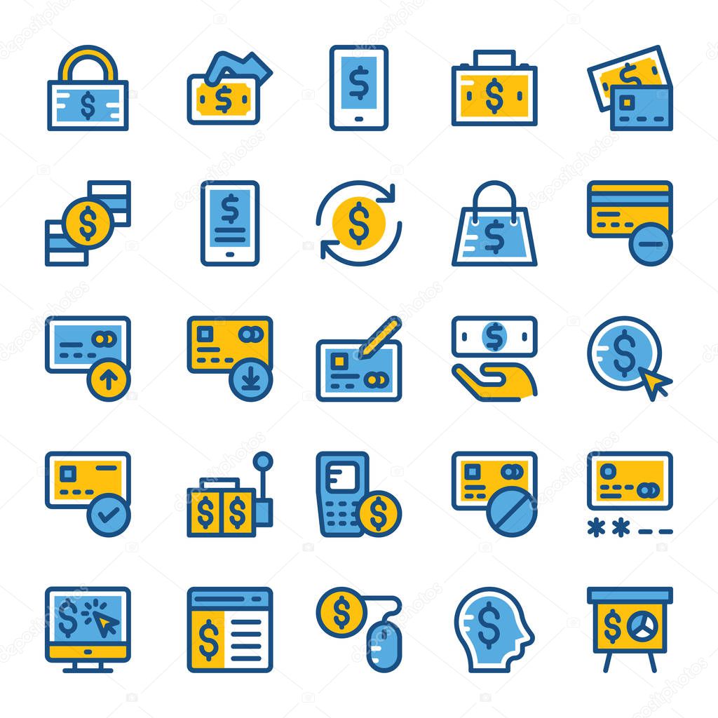 Finance and Payments Colored Icons 5