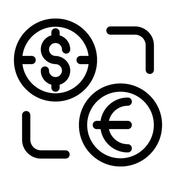 Векторная иконка линии обмена валют — стоковый вектор