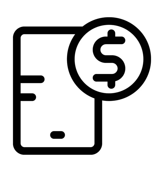 Online Money line vektorové ikony — Stockový vektor