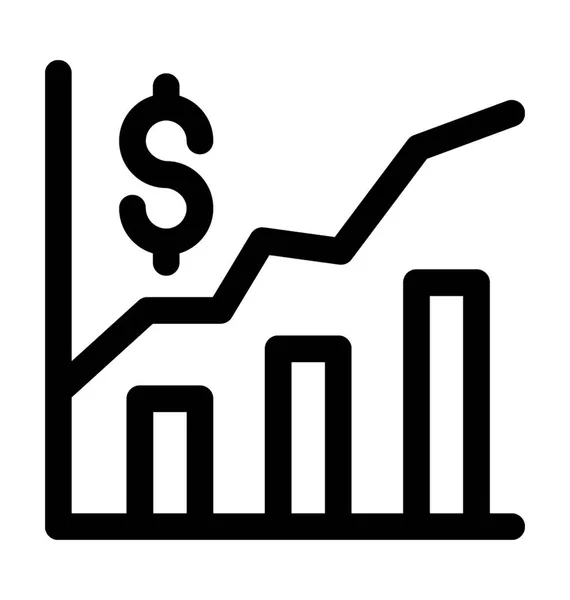 Векторная икона бизнес-графика — стоковый вектор