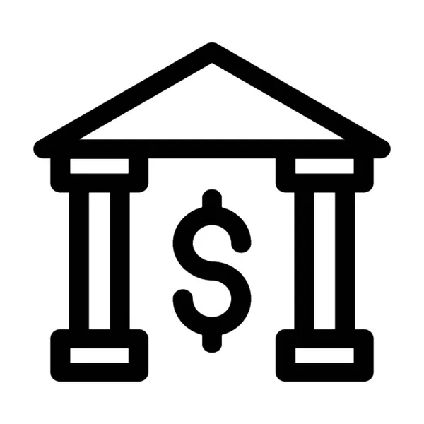 Иконка вектора банковской линии — стоковый вектор