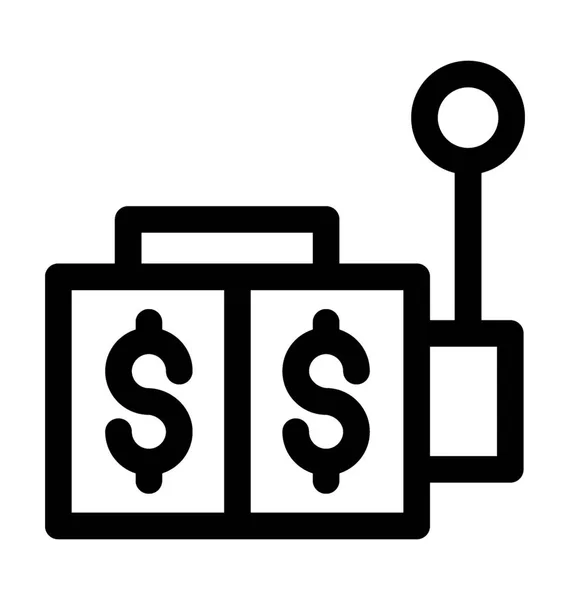 Slotmachine lijn Vector Icon — Stockvector