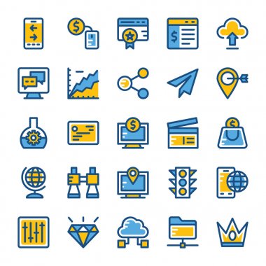 SEO and Marketing Colored Icons 6 clipart
