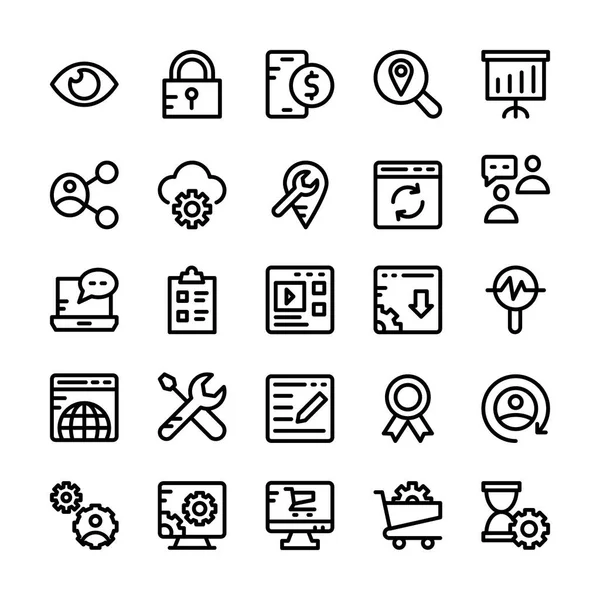 Seo Marketing Vector Icons — Stock Vector