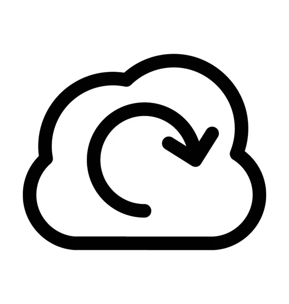 Cloud Sync Line Vector Icono — Archivo Imágenes Vectoriales