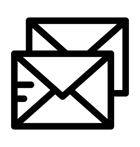 Linha de email Vector Icon — Vetor de Stock