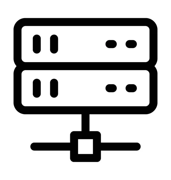 Server Share Line Vektor Symbol — Stockvektor