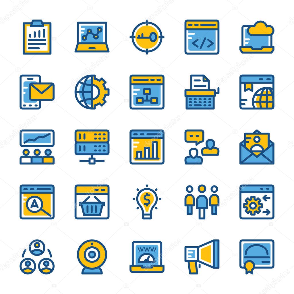 SEO and Marketing Colored Icons 5