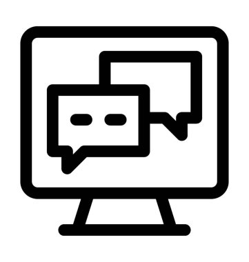 Blog yorum satırı vektör simgesi