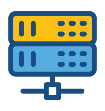 Veritabanı renkli vektör simgesi