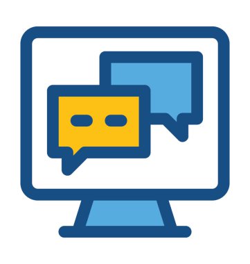 Yorum blogu renkli vektör simgesi