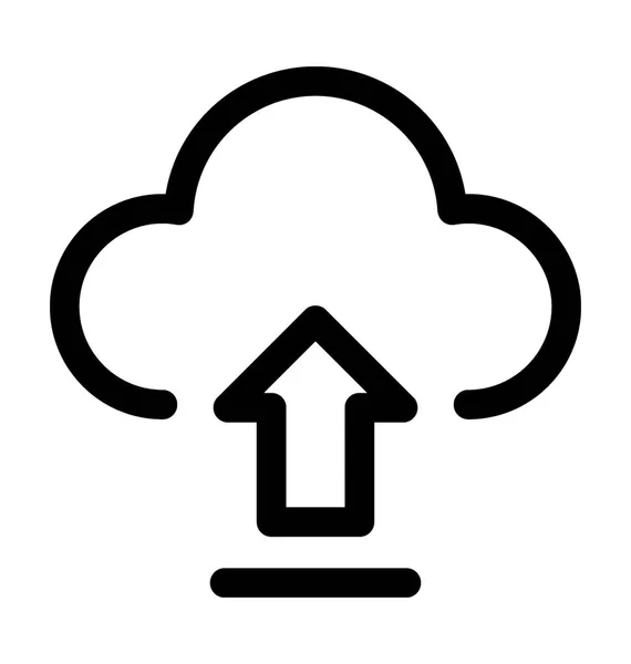 Wolk Upload lijn Vector Icon — Stockvector