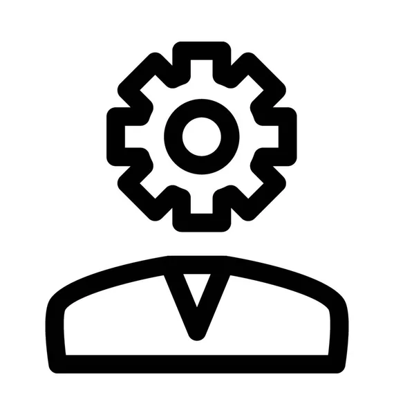 Perfil de configuração de linha Vector Icon — Vetor de Stock