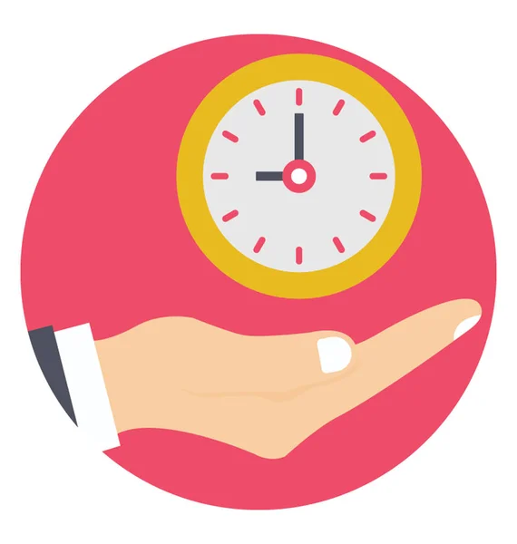平面图标时间管理 手持手表 — 图库矢量图片