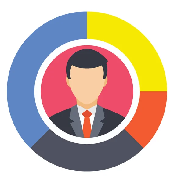 Vector Plano Científico Datos Analista Negocios — Vector de stock