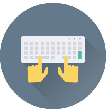 Düz vektör simge yazarak 