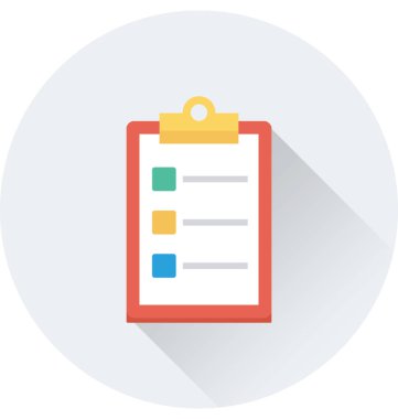 Kontrol Listesi Düz Vektör Simgesi 