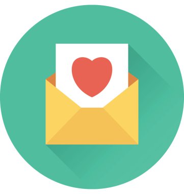 aşk mektubu vektör simgesi