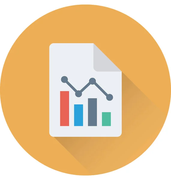 Gráfico Relatório Vector Ícone —  Vetores de Stock