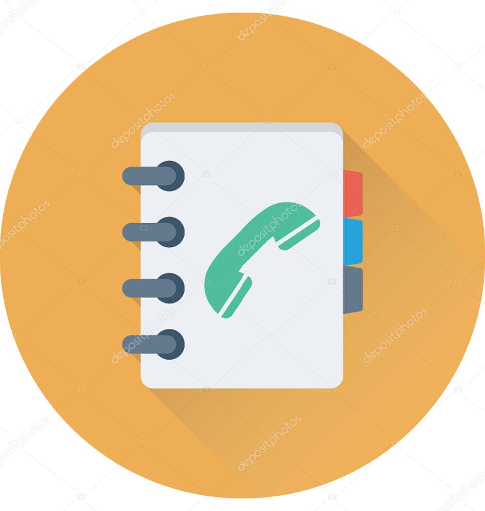 Phone book Vector Icon