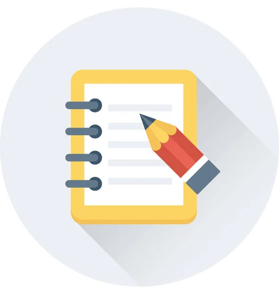 Notepad Vlakke Vector Pictogram — Stockvector