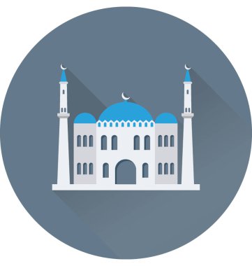 Cami düz vektör simgesi