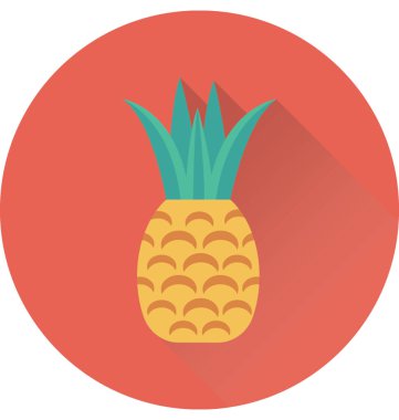 ananas düz vektör simgesi