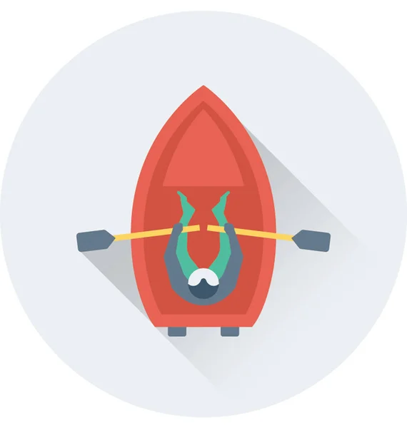 Paddle Boat Vector Icon — Stock Vector
