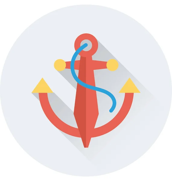 Anchor Flat Vector Icon — Stock Vector