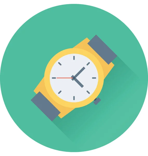 Reloj Pulsera Icono Vector Plano — Archivo Imágenes Vectoriales