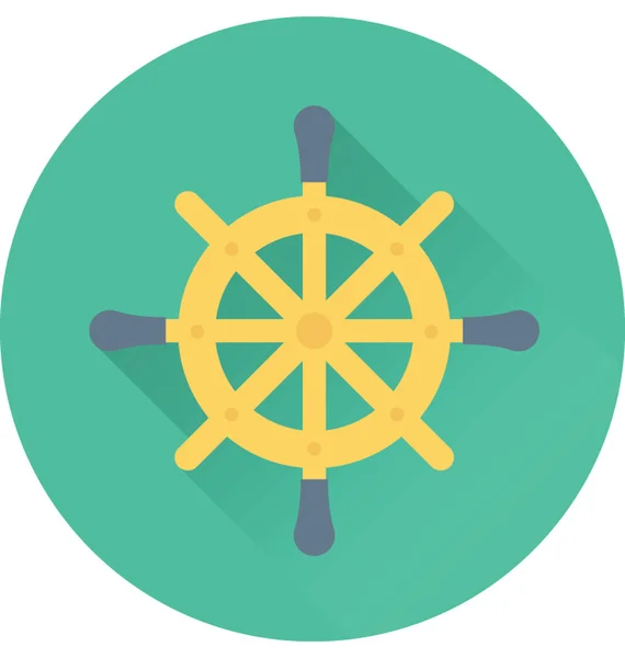 Ship Steering Vector Icon — Stock Vector
