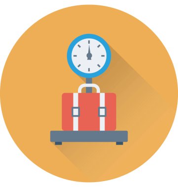 Bagaj ağırlık vektör simgesi 