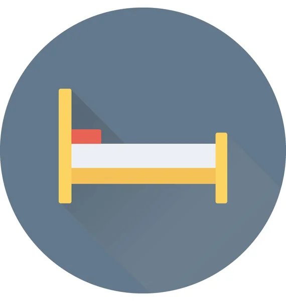 Bed Vlakke Vector Pictogram — Stockvector