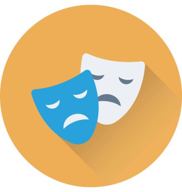 Maske düz vektör simgesi