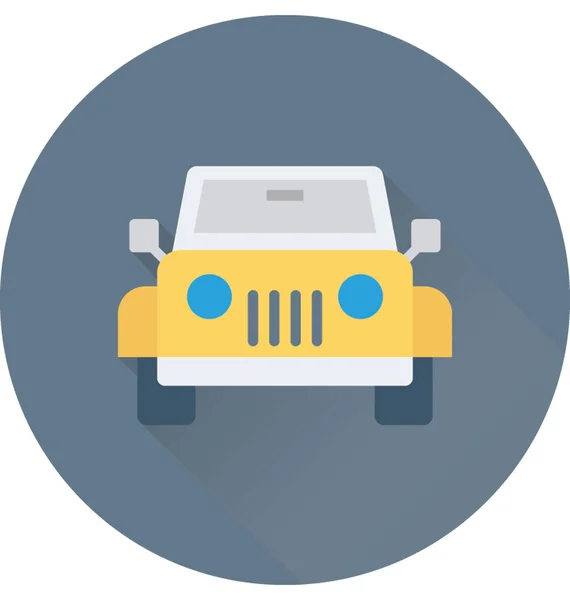 Jeep Platt Vektor Symbol — Stock vektor