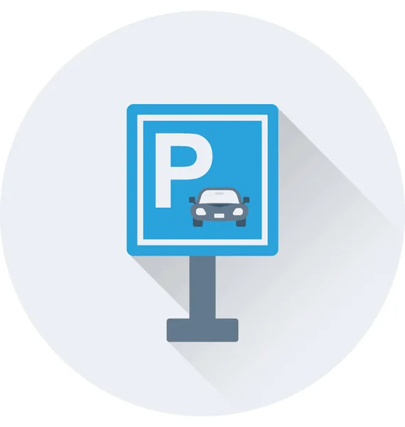 Parkeerbord Vector Pictogram — Stockvector