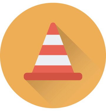 Trafik konisi vektör simgesi