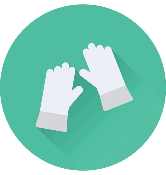 Gloves Flat Vector Icon — Stock Vector