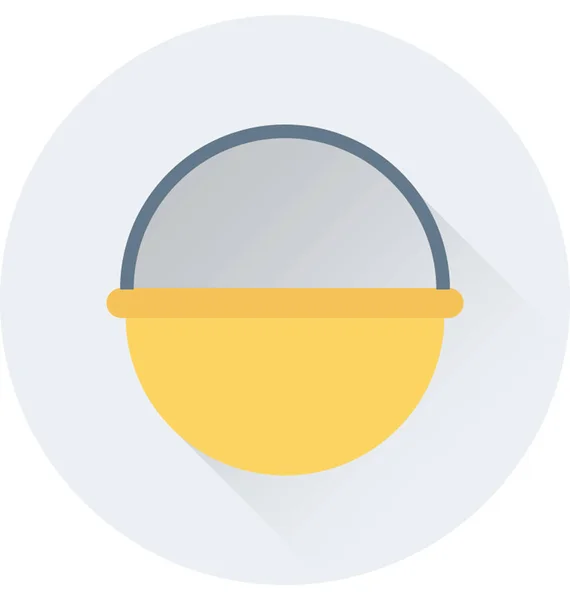 Bucket Flat Vector Icon — Stock Vector