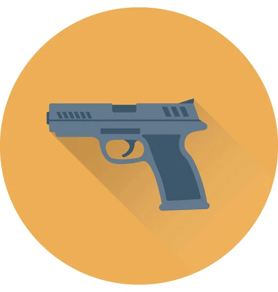 Ícone Vetor Plano Pistola —  Vetores de Stock