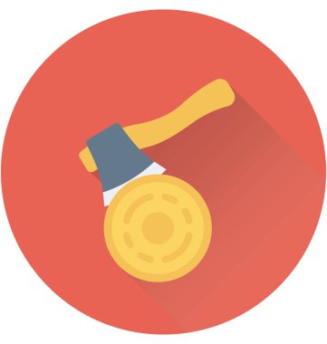 Kesme düz vektör simgesi