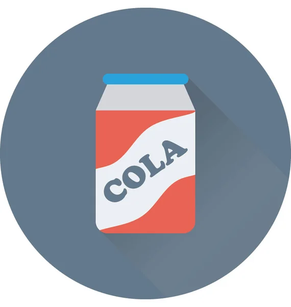 Cola Düz Vektör Simgesi — Stok Vektör