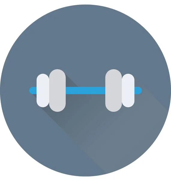 Dumbbell Flat Vector Icon — Stock Vector