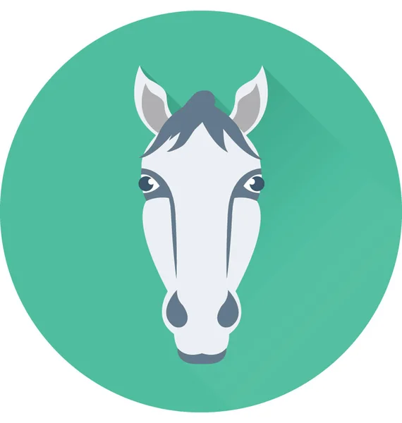 Koně Plochý Vektorové Ikony — Stockový vektor