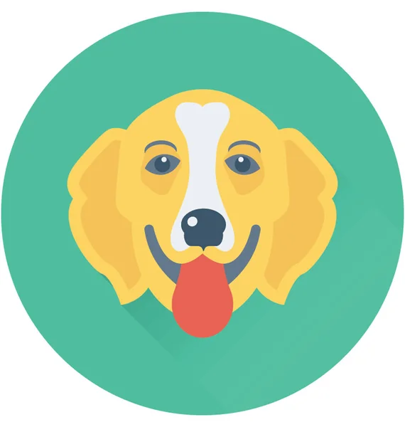 Bulldog Flat Vector Icon — Stock Vector