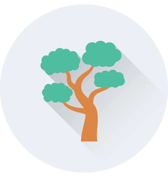 Tree Flat Vector Icon Stock Illustration