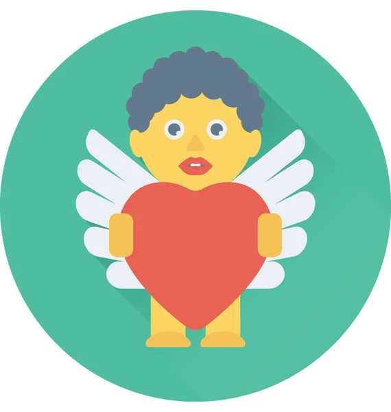Векторная Икона Сердца Ангела — стоковый вектор